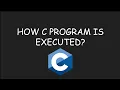 How C program is executed Preprocessor Compiler Assembler Linker
