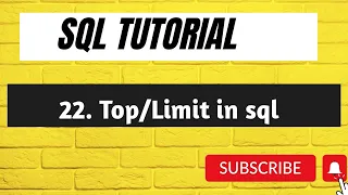 - SQL LIMIT SQL TOP SQL Tutorial