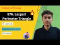 976 Largest Perimeter Triangle Largest Perimeter Triangle Largest Perimeter Triangle Leetcode