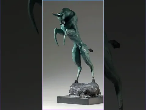 Luxury Home Ornament Lost‑Wax Cast Abstract Leaping Bull Brass Sculpture For Home Office Ornament