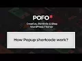 POFO WordPress Theme - How popup shortcode work