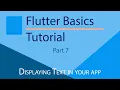 Flutter Tutorial for beginners Displaying first Text Widget in your app 7