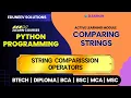 Comparing Strings String Comparison Operators using Python Program in Python Programming