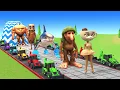 Download Lagu Long Slide Game with Cow Elephant Gorilla Hippopotamus Tiger 3d Animal Game Funny 3d Animals MP3