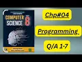Class 8 computer science chapter 4 Solve exercise Question Answers MCQS federal board