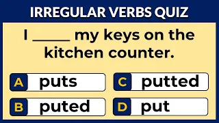 Irregular Verbs Quiz CAN YOU SCORE 10 10 Challenge 5 