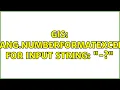 GIS java lang NumberFormatException For input string -