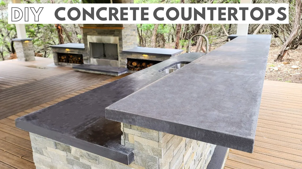 Concrete Countertops! How to Pour In Place | Outdoor Kitchen Part 6