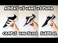 Adidas Campus 00s Vs Vans Knu Skool Vs Puma Suede XL - Full Review On-Feet Comparison
