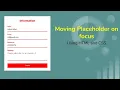 Moving placeholder on focus using HTML and CSS