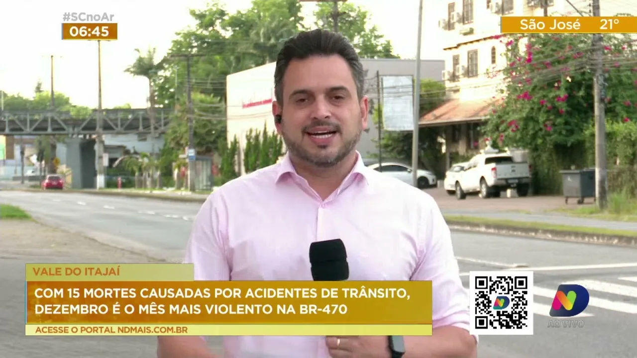 Com 15 mortes causadas por acidentes de trânsito, dezembro é o mês mais violento na BR-470