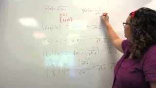 Adding Subtracting Multiplying and Dividing Functions