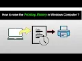 Lagu How to view the Printing History in Windows computer ?