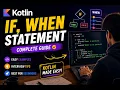 Kotlin for Android If When statement in Kotlin Android Developer Training Program