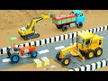 Download Lagu Brick Truck Rescue by DIY Tractor | Road Roller Science Project in Action Builds Concrete Road