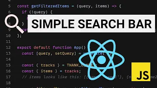 How to make a simple search bar in React from scratch Fast tutorial