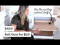 Easy Convert Cabinet Shelves to Roll Outs for 10