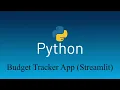 Build a Python Budget Tracker App with Streamlit - Widgets Charts Layout More