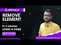 LeetCode 27 - Remove Element Best Logic Python Code Explained in Hindi