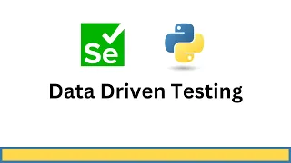 Selenium Python Data Driven Testing