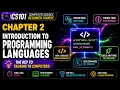Chapter 2 Introduction to Programming Languages Computer Science CS101
