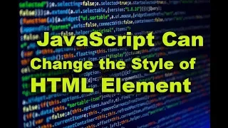 JavaScript for changing style of HTML element