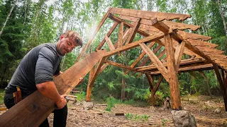 Raising The Timber Framed Forest Kitchen!