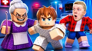 😱 ПОБЕГ ОТ ЗЛОГО РЕБЁНКА И НЕДОВОЛЬНОЙ БАБУШКИ! ROBLOX!