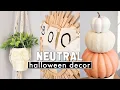 DIY NEUTRAL BOHO HALLOWEEN DECOR HalloWeek 2020 Ep 4 Actually Alli