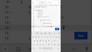 c program to print numbers pattern 22