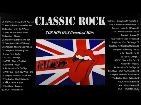 Download MP3 Classic Rock Songs 70s 80s 90s Full Album - Queen, Eagles, Pink Floyd, Def Leppard, Bon Jovi