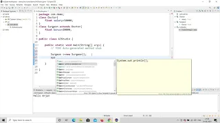 Java Inheritance Program Explained Eclipse