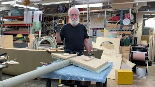 9 Nov 2022  Adding divinycell to the rudder blade in order to be able to shape it, port side.