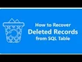 How to recover deleted data from SQL ROLLBACK command