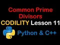 Common Prime Divisors in Python and C Codility Solutions Lesson 12