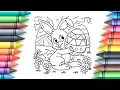 Easy bunny coloring pages Easter bunny coloring pages cute rabbit coloring pages