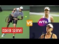 Isner Serve vs WTA Players
