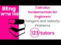 Calculus Fundamentals for Engineers WTW 158 Tangent and Velocity Problems by 123tutors