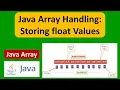 How to store float values in Java Array Java Array Handling Storing float Values Java Tutorial