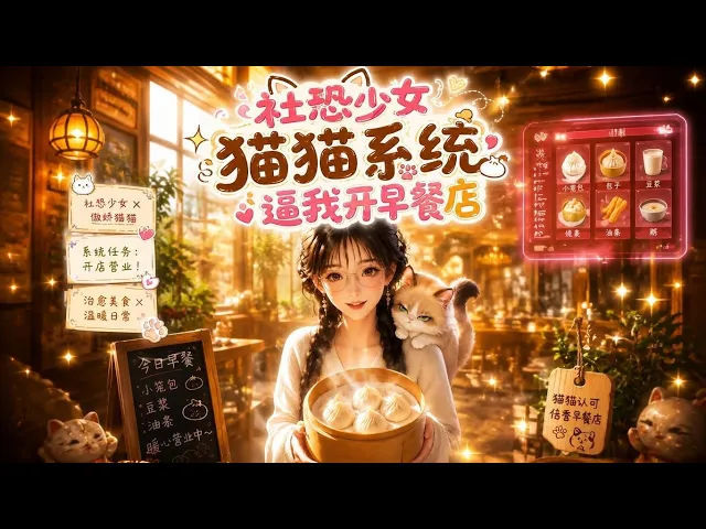 社恐少女猫猫系统逼我开早餐店
