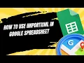 How to use importxml in Google Spreadsheet - Step By Step Tutorial Works 2026