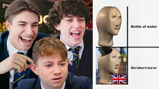 british highschoolers react to briish memes