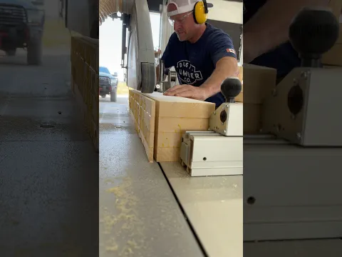 Getting these glues up pieces ripped down to size in one pass with the @FELDERGROUPTV K945S saw!