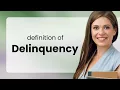 Delinquency DELINQUENCY meaning