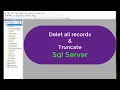 Delete all rows and truncate statements in Sql server