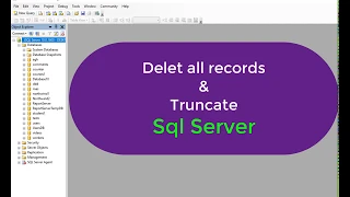 Delete all rows and truncate statements in Sql server