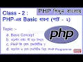 Learn PHP - Class-2 PHP Basic concept PART-2 How to start PHP in Bengali comments TECHNOSPREAD