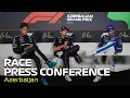 Download Lagu F1 Azerbaijan GP 2025 Race Press Conference - Max Verstappen, George Russell and Carlos Sainz