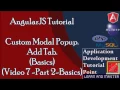 AngularJS Tutorial Basics 7 Modal PopupTab