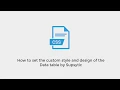 How to set the custom style and design of the Data table